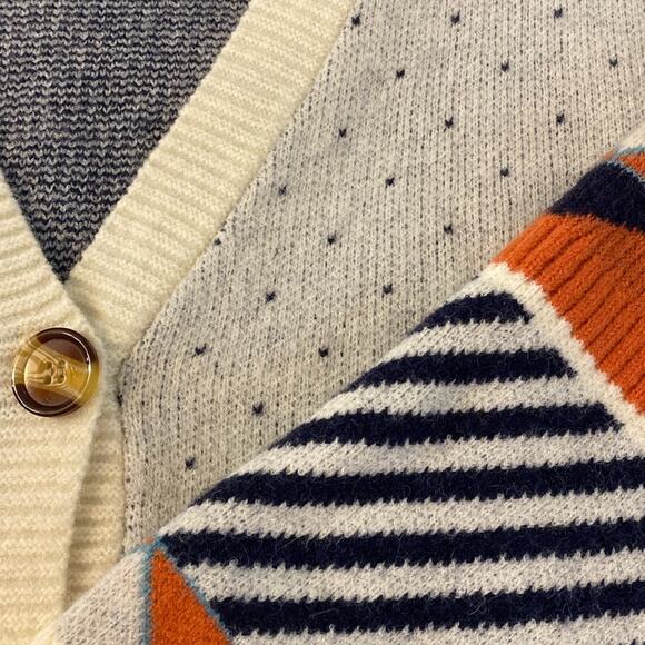 Dazy Oversized Cozy Eclectic Grandma Geometric Cardigan Sweater Size XL - Picture 6 of 6